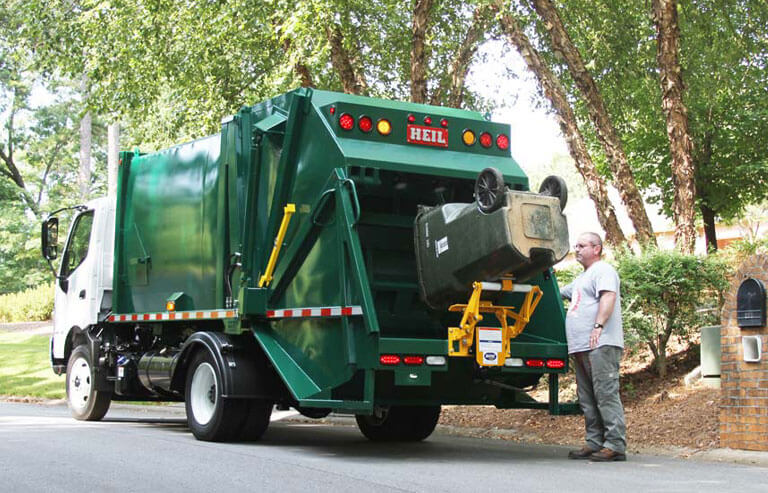 Positive service verification for rearload garbage trucks - 3rd Eye