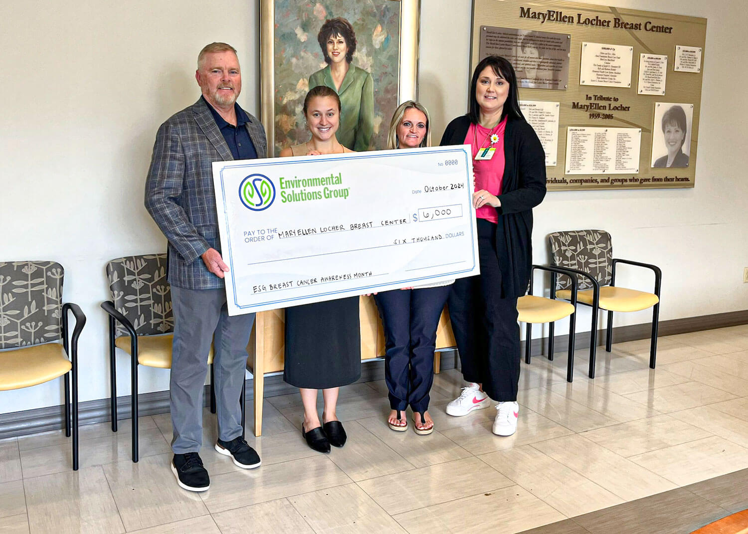 ESG MaryEllen Locher Breast Center donation